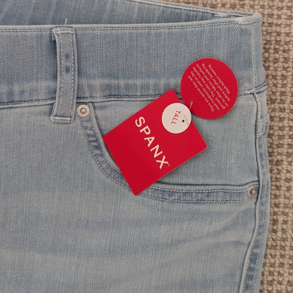 NWT Spanx Long/Tall light wash flare jeans